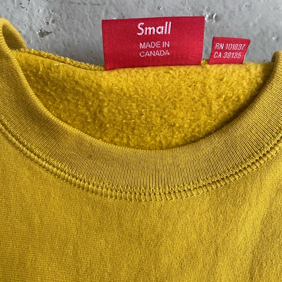 SUPREME Box Logo “BOGO” Mustard Box Logo Sweatshirt-S *GRAIL* - Picture 5 of 5